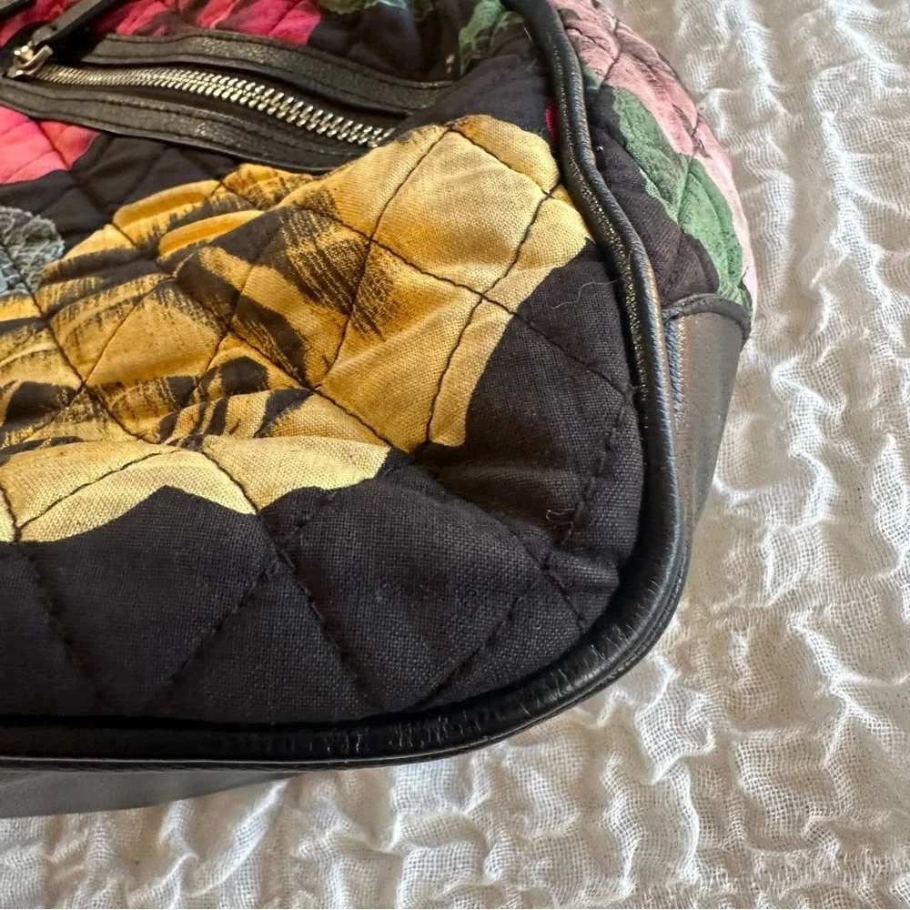 Vera Bradley Vivian Hobo Bag Havana Rose Retired Floral Large Purse
